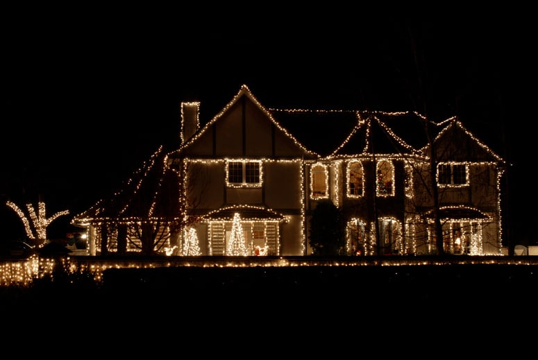 House with Christmas Lights